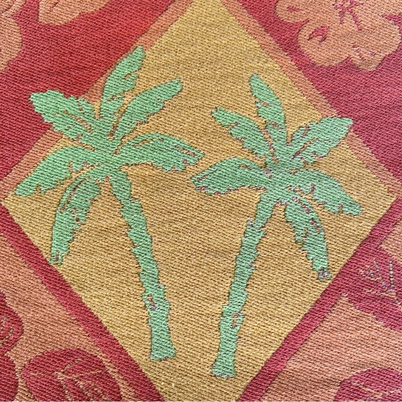 Y2K 100% Egyptian Cotton Oversized Beach Towel Colorful Palms Hibiscus 36x66 - Picture 7 of 15